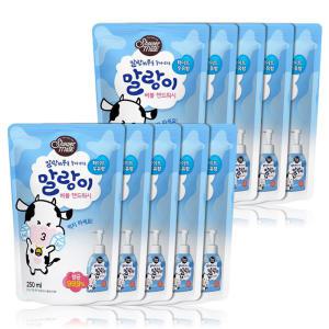 샤워메이트 말랑이 버블 핸드워시 화이트 리필 250ml x 10개