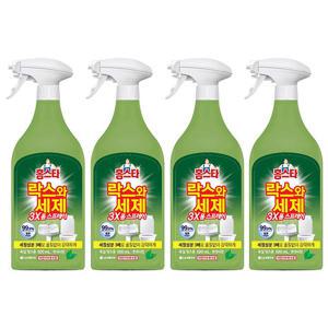 홈스타 락스와세제 3X 폼스프레이 후레쉬, 500ml, 4개