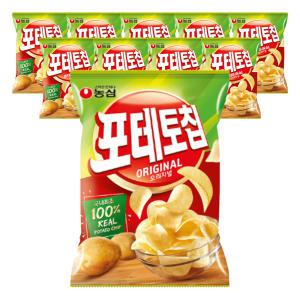 농심 포테토칩 오리지널, 60g, 10개