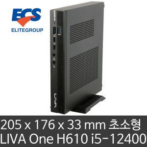 ECS LIVA One H610 i5-12400 Wi-Fi6 120W (8GB 램/500GB SSD) 205 x 176 x 33 mm 크기 초소형 미니PC