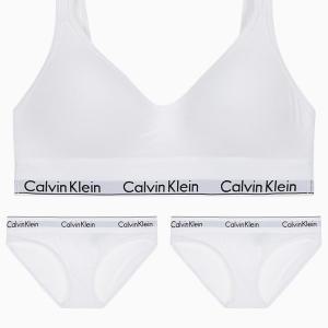 [Calvin Klein Underwear](강남점)여성 모던 코튼 스쿱백 브라+팬티 2장 SET (QF5490-F3787AD-100)