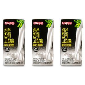 삼육식품 검은참깨 고칼슘 두유 190ml x 96팩