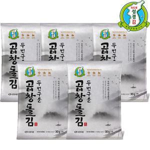 [성경김본사] 지도표 성경김 두번구운 곱창돌김 30g(10매) X 5봉