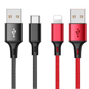 고속충전 데이터전송 USB-C타입/8핀/5핀 패브릭 케이블 25cm 1m 2m