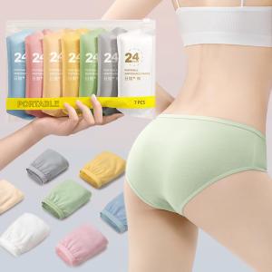 일회용 여성팬티 임산부 환자 여행용 면팬티 7매 임부 산모 할머니 속옷 병원 생리 노인 P1-W7