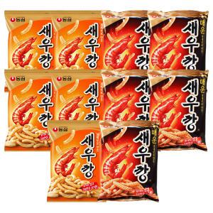 농심 새우깡, 90g, 5개 + 매운새우깡, 90g, 5개