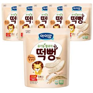 일동후디스 아이얌 유기농 쌀과자 백미 떡뻥 30g [6개]