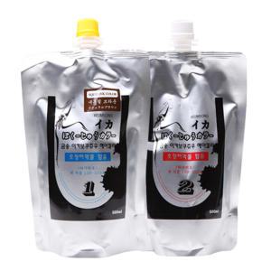 뉴겐 금송 이카보쿠쥬우 오징어먹물 염색약 1제500ml+2제500ml