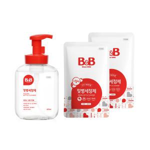 비앤비 젖병세정제 거품형 용기 450ml+리필400mlX2개