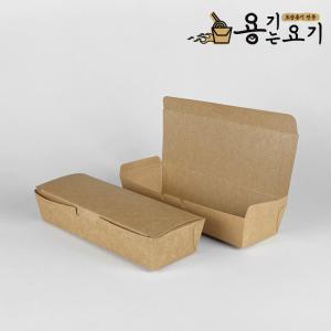 행사중 크라프트 꼬마김밥 종이도시락 크로플 유부초밥 튀김 분식 피크닉 일회용용기 포장 배달 (800ea)