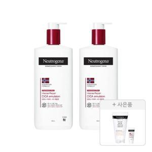 뉴트로지나 인텐스 리페어 시카 에멀젼 450ml , 2개 + 증정(시카 에멀젼, 15ml, 1개 + 젠틀 포밍 클렌저, 50g, 1개)