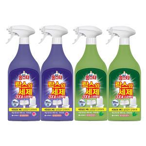 홈스타 락스와세제 3X 폼스프레이 후레쉬, 500ml, 2개 + 후로랄, 2개