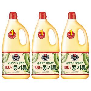 백설 콩기름, 1.8L, 3개