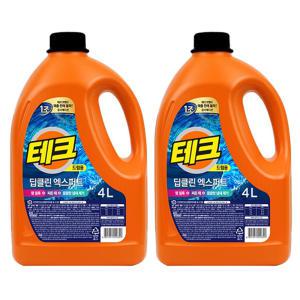 테크 딥클린 엑스퍼트 세제 드럼, 4L, 2개