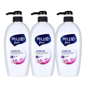 하나로 플러스 손상모발 케어 샴푸 680ml x3개