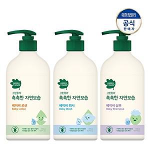 [그린핑거]그린핑거 촉촉한 자연보습 대용량 로션 500ml + 워시 500ml + 샴푸 500ml