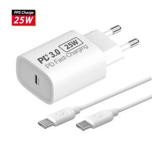 프리미엄 25W PD PPS 초고속 1포트+ C타입 케이블포함 고속충전기