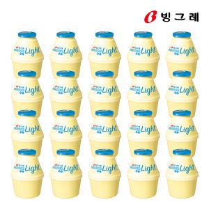 빙그레 바나나맛우유 라이트 240ml 20개 단지우유 뚱바 저칼로리 저당 아이들간식 어린이간식 교회 행사 대용량