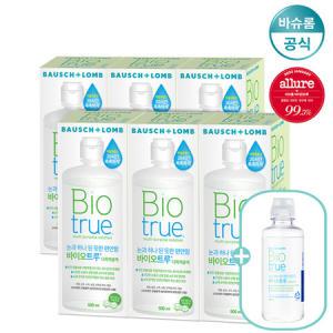 바슈롬 리뉴 바이오트루 500ml 6개 + 120ml 렌즈세척액 렌즈세정액