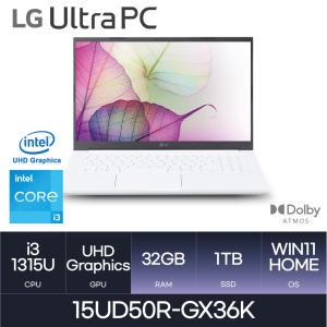 LG전자 2023 울트라PC 15UD50R-GX36K (윈도우 11 Home / NVMe 1TB / RAM 32GB) HMC