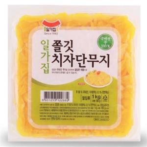 일가집 일미 쫄깃치자단무지 1kg 6팩 1박스 슬라이스단무지1kg