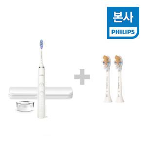 PHILIPS 필립스 소닉케어 다이아몬드 클린 9000 스페셜 에디션 화이트 HX9911/73 + A3 프리미엄 올인원 칫솔모 화이트 HX9092/67