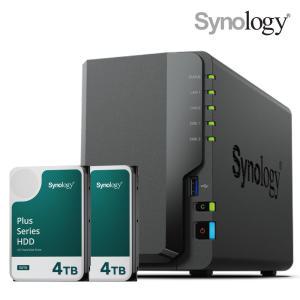 Synology 나스 DS224+2Bay NAS HAT3300 4TBX2EA 하드디스크 합본