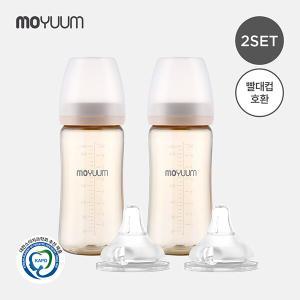 PPSU 노꼭지 올인원 젖병 270ml 2팩+젖꼭지(2ea)