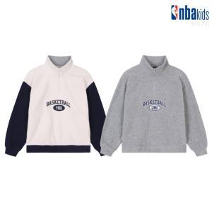 [롯데백화점]엔비에이키즈(아동) NBA 아치로고 폴라폴리스 반집업 맨투맨 (K234TS040P)