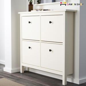 HEMNES 4칸 신발장/수납장/협탁