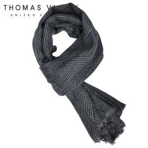 갤러리아 [THOMAS VAILEY] 울머플러 헤링본 블랙 폭 60cm 길이 200cm