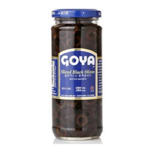 고야 슬라이스드 블랙 올리브 344g goya black sliced olive