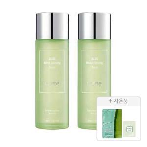 김정문알로에 큐어 모이스트 카밍 토너 130ml, 2개 + 증정(안티에이징 크림S 파우치, 2ml, 1개+ 큐어 알로에 슬라이스 젤리 마스크, 1매)