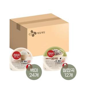 햇반 210g x24개+찰잡곡밥 210g x12개(총 36개)