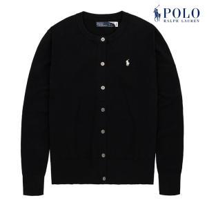 [POLO RALPH LAUREN] 폴로 랄프로렌 여성 코튼 블렌드 가디건 블랙