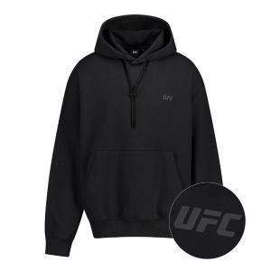 [UFC SPORT](광주신세계)(13000원 사은양말 증정)UFC 리플렉티브 로고 오버핏 후드티 블랙 U2HDV1308BK