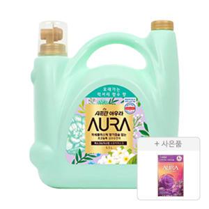 아우라 초고농축 섬유유연제 스모키머스크, 5.5L, 1개 + 증정 (생화캡슐 리필 자스민머스크, 680ml, 1개)