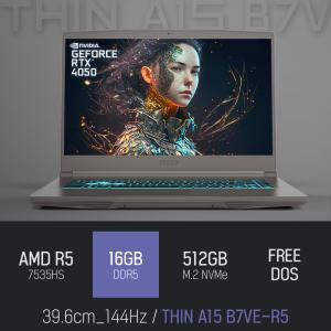 ⓒ MSI THIN A15 B7VE-R5 R5-7535HS 16GB 512GB / 캐드 영상편집 고성능 게임 슬림한 노트북