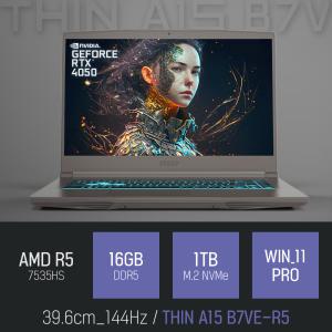 ⓒ MSI THIN A15 B7VE-R5 R5-7535HS 16GB 1TB WIN11 / 캐드 영상편집 고성능 게임 슬림한 노트북