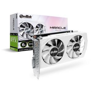 이엠텍 지포스 RTX 3050 MIRACLE WHITE D6 6GB