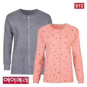 BYC 에어메리 삼중보온 앞단추 내복상의 / 착용이 편리한 앞타개