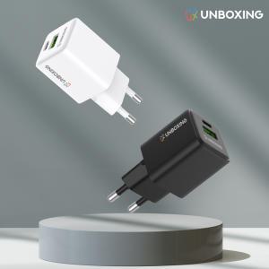 [UBX] 가정용 듀얼 미니 초고속 충전기 PD 33w 스마트폰 퀵 차지 갤럭시 아이폰 USB A C 충전