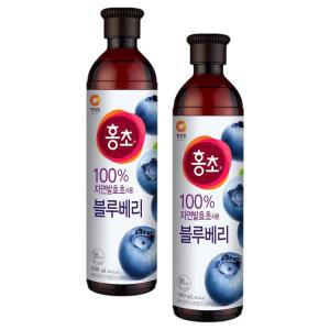 청정원 홍초 블루베리 900ml x 2개 복분자