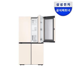 삼성전자 비스포크 4도어 RF90DG91114E 1등급 902리터 대용량 냉장고 매트 크리미 베이지