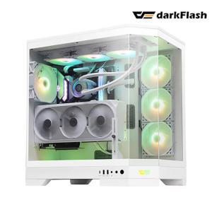 darkFlash DQX90 ARGB 강화유리 미들타워 PC케이스 (화이트)