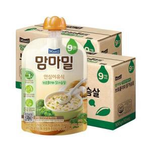 맘마밀 안심이유식 9개월 브로콜리와닭가슴살 100g 20팩