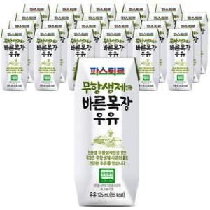 무항생제인증 파스퇴르 바른목장 우유 125ml 24입 (원산지_상세설명에 표시)