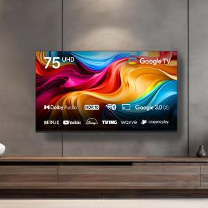 와사비망고 75인치 4K UHD TV 구글3.0 OS 스마트TV 1등급 UGP752 와글와글플레이