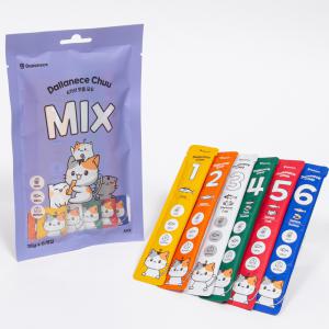 달라네제 6가지맛 짜먹는 고양이 반려묘 영양간식 츄르 mix 15g x 30P 연어 참치 게살 조개관자살등