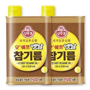 오뚜기 오쉐프 옛날참기름  1000ml  x 2